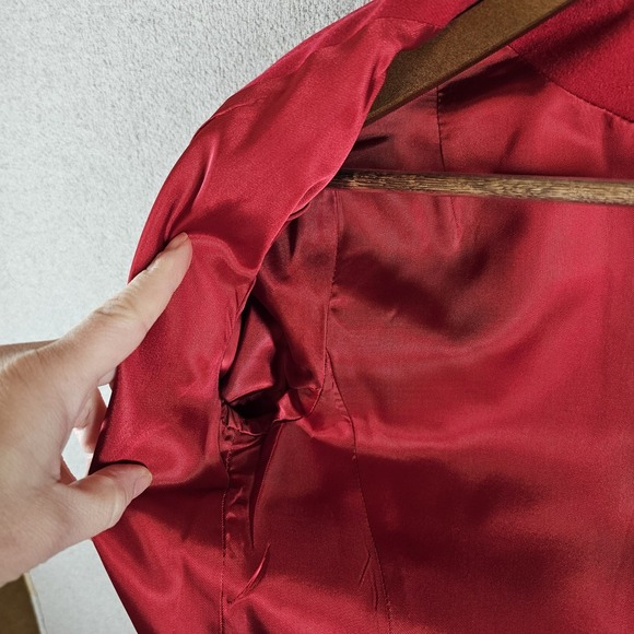 Pendleton VTG Single Breast V-Notch Lined Blazer USA Retro Red 100% Wool 4P - Picture 6 of 15